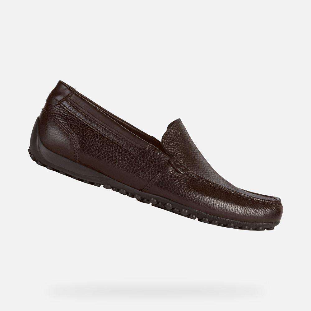 Geox Erkek Loafers Koyu Kahverengi - Snake - LKW-495781